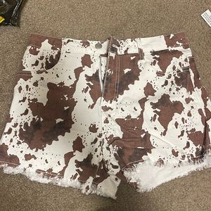 Cow print shorts!